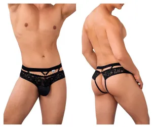 Clothing_Candyman_Mens Underwear CandyMan 99627 Lace Jockstrap Color Black