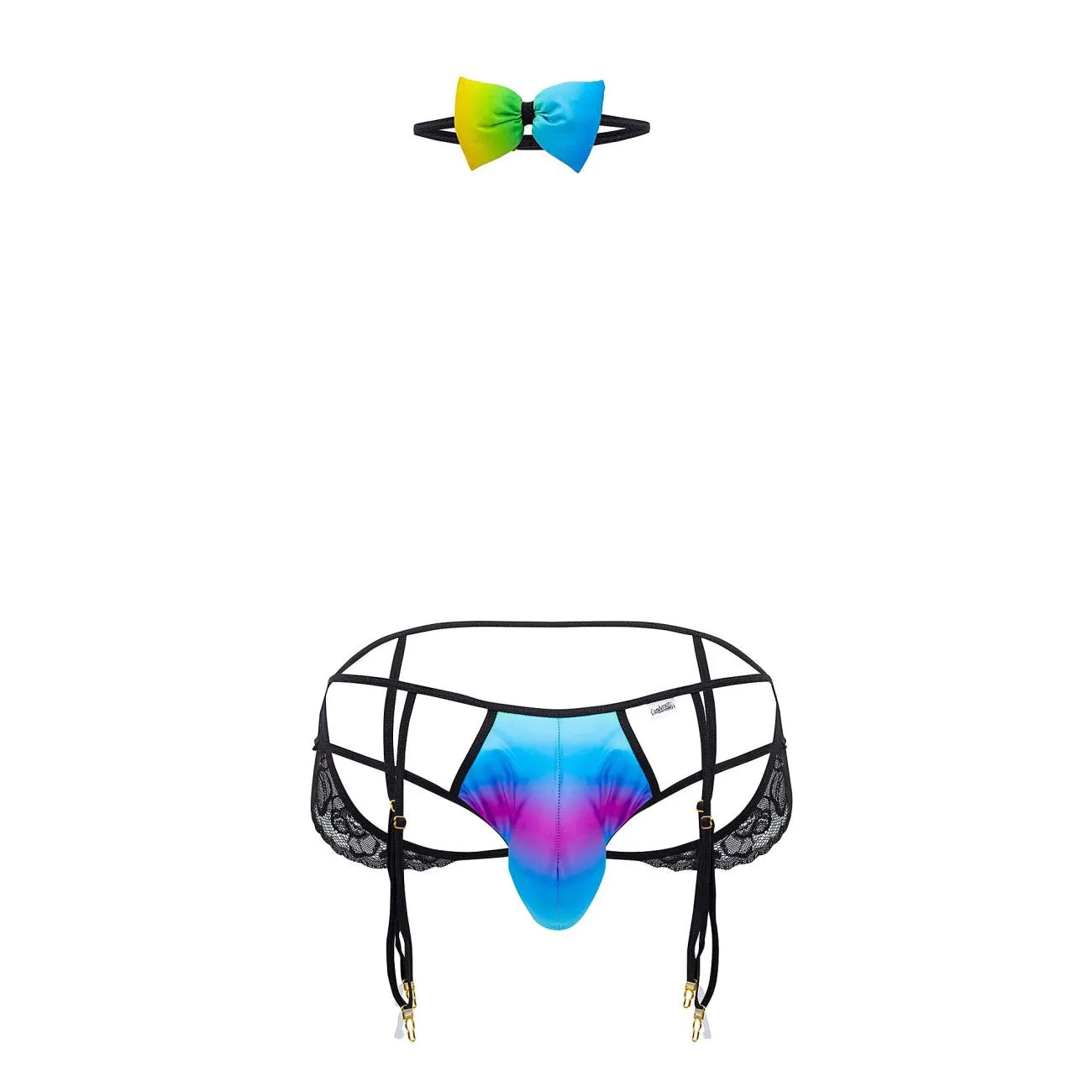 Clothing_Candyman_Mens Underwear CandyMan 99630 Garter Jockstrap Color Rainbow