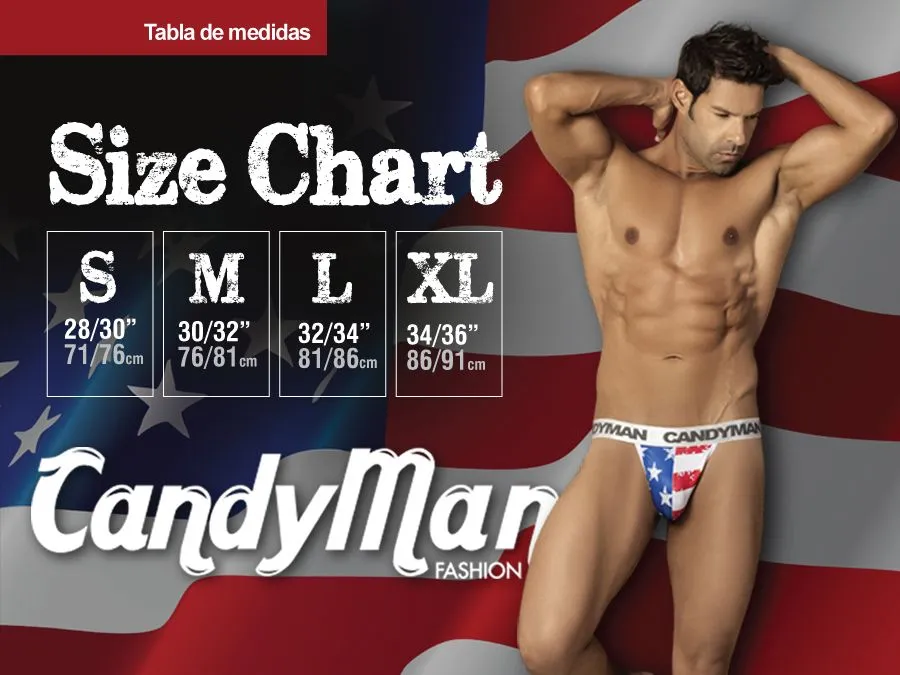 Clothing_Candyman_Mens Underwear CandyMan 99630 Garter Jockstrap Color Rainbow