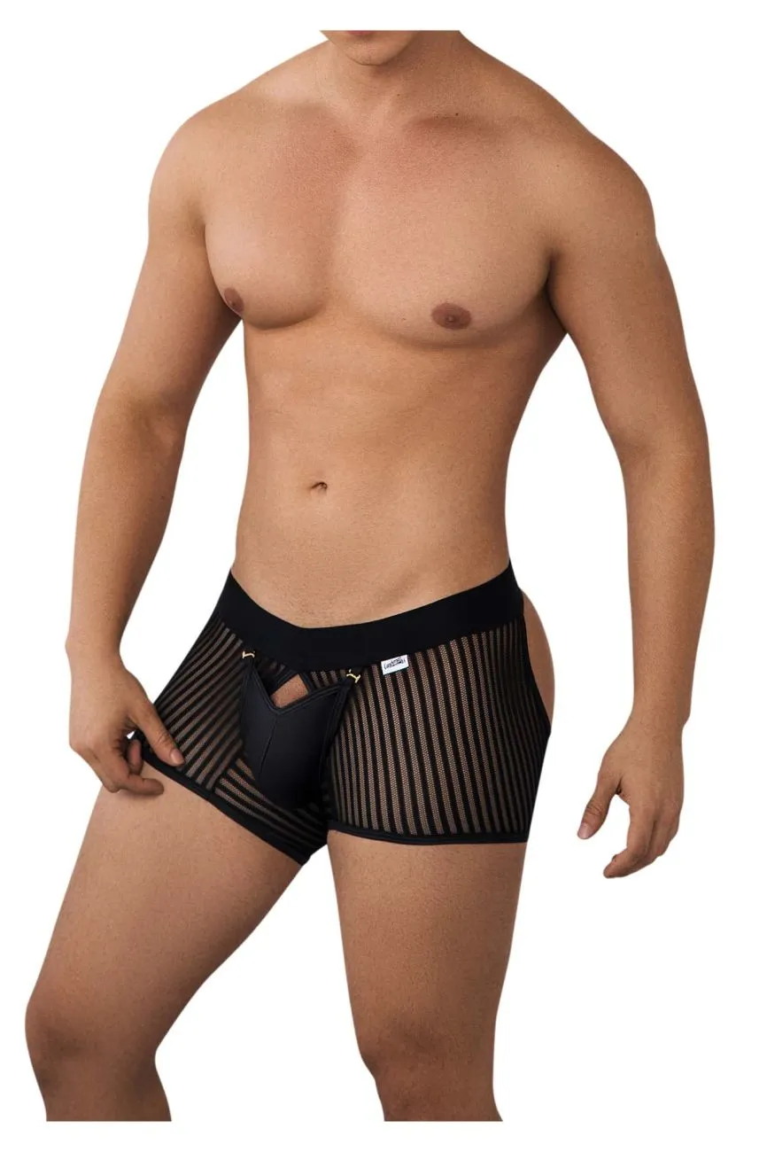 Clothing_Candyman_Mens Underwear CandyMan 99636 Mesh Trunks Color Black