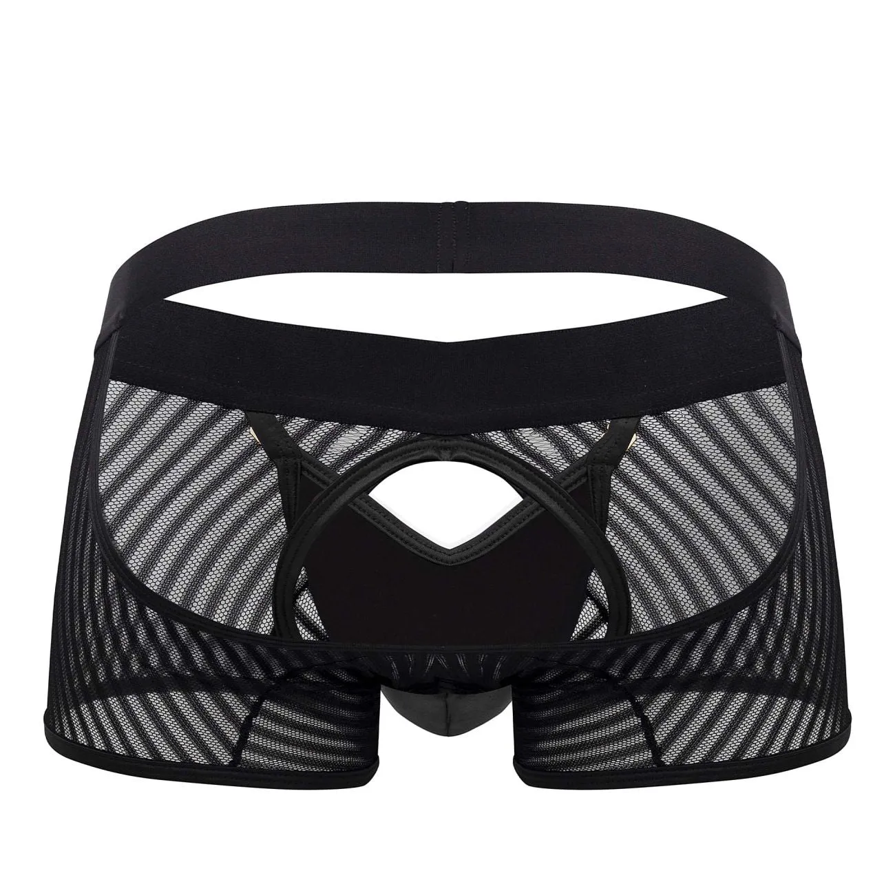Clothing_Candyman_Mens Underwear CandyMan 99636 Mesh Trunks Color Black