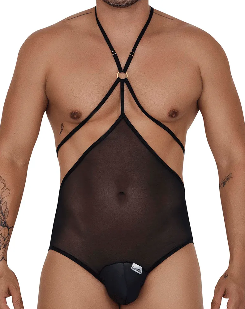 Clothing_Candyman_Mens Underwear Candyman 99662 Tulle Bodysuit Black