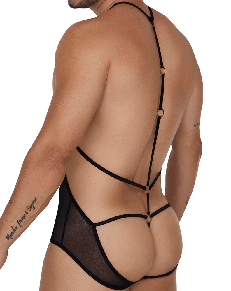 Clothing_Candyman_Mens Underwear Candyman 99662 Tulle Bodysuit Black