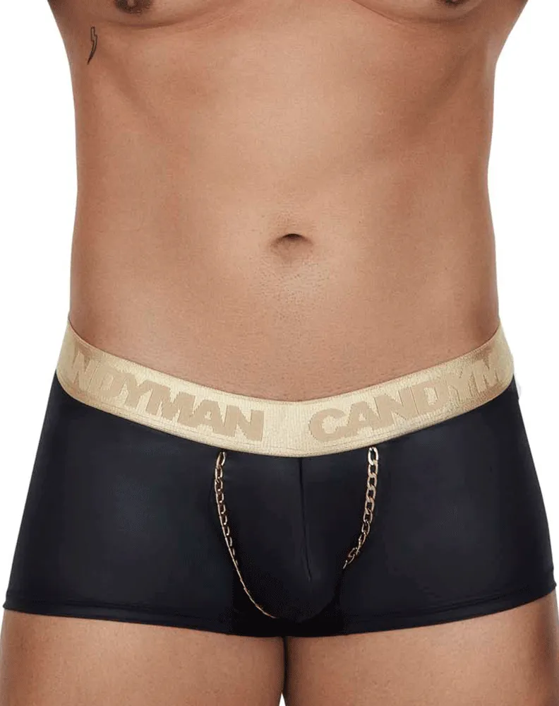 Clothing_Candyman_Mens Underwear Candyman 99664 Chain Trunks Black