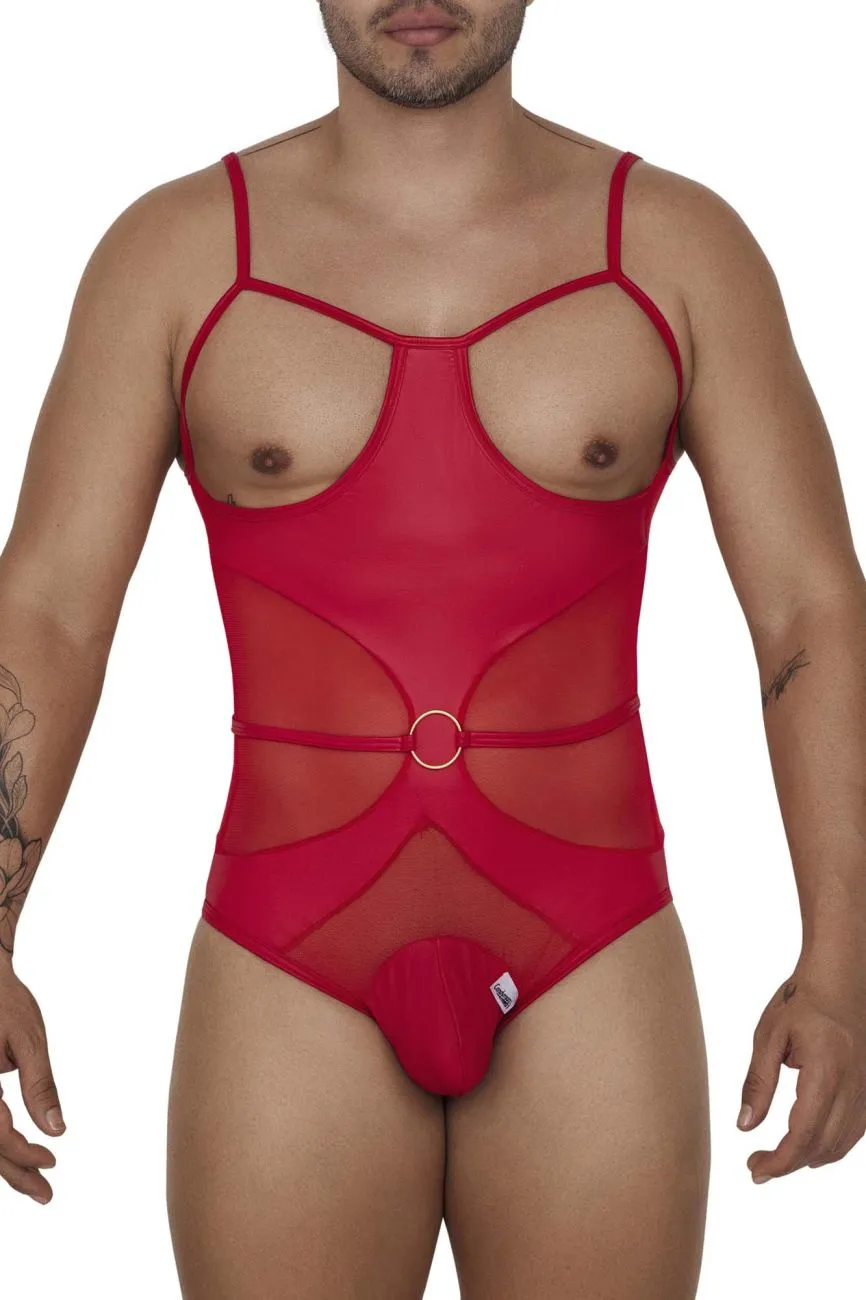 Clothing_Candyman_Mens Underwear CandyMan 99670X Harness Bodysuit Color Red