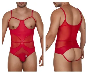 Clothing_Candyman_Mens Underwear CandyMan 99670X Harness Bodysuit Color Red