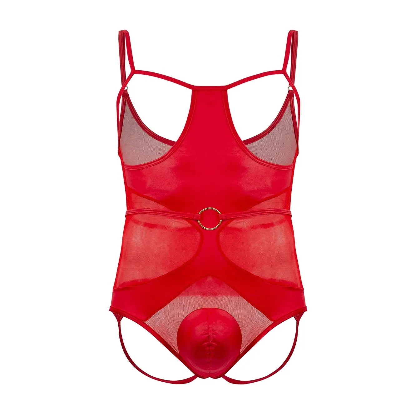 Clothing_Candyman_Mens Underwear CandyMan 99670X Harness Bodysuit Color Red