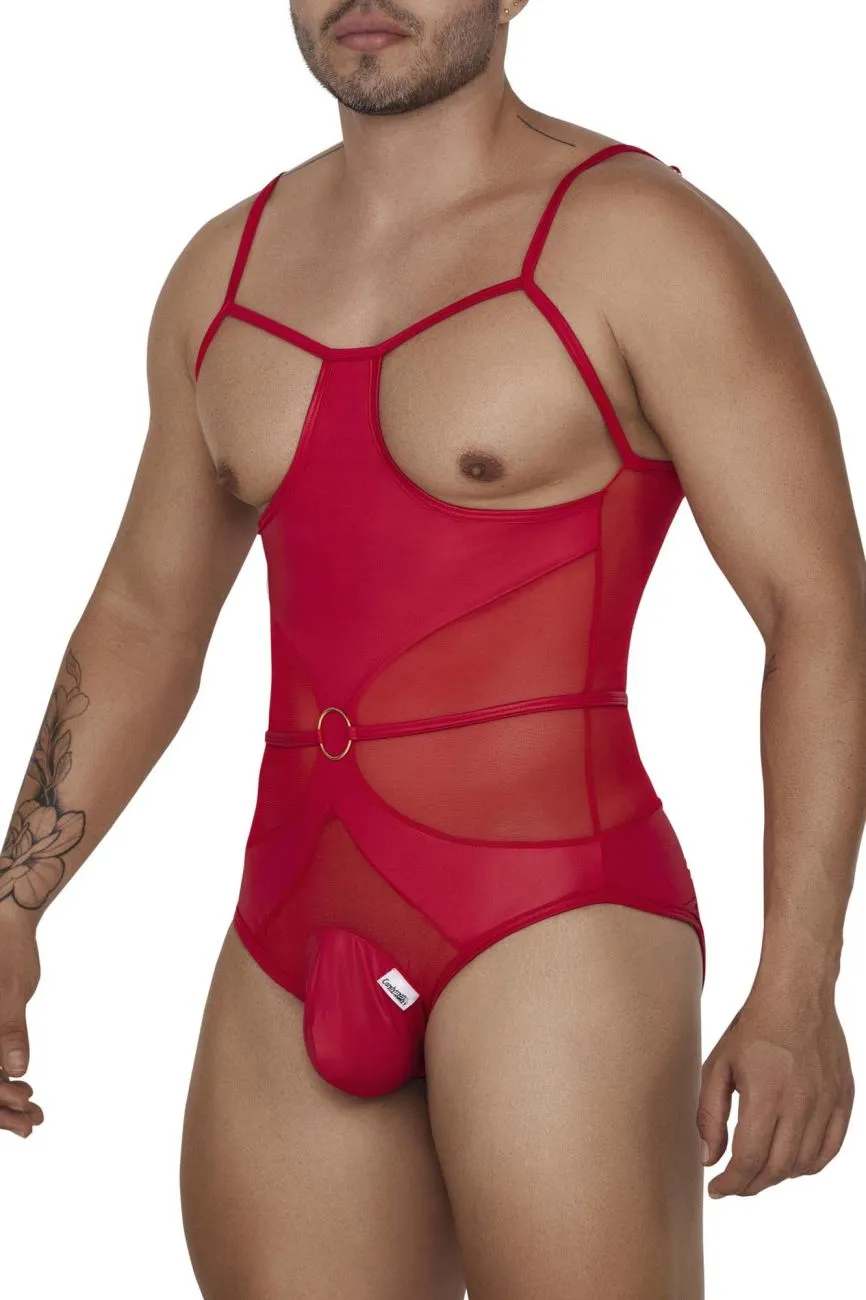Clothing_Candyman_Mens Underwear CandyMan 99670X Harness Bodysuit Color Red