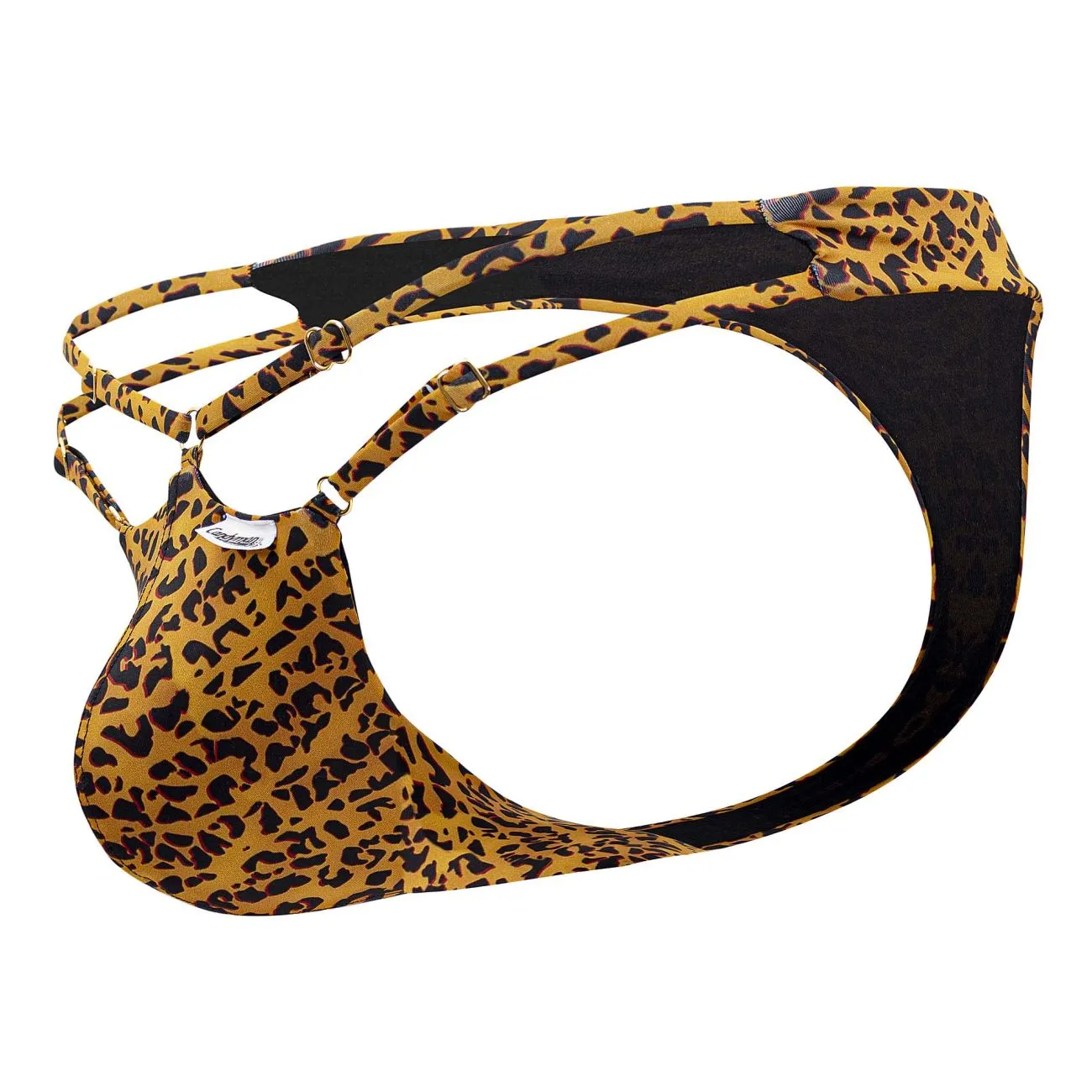 Clothing_Candyman_Mens Underwear CandyMan 99712 Safari Thongs Color Leopard Print