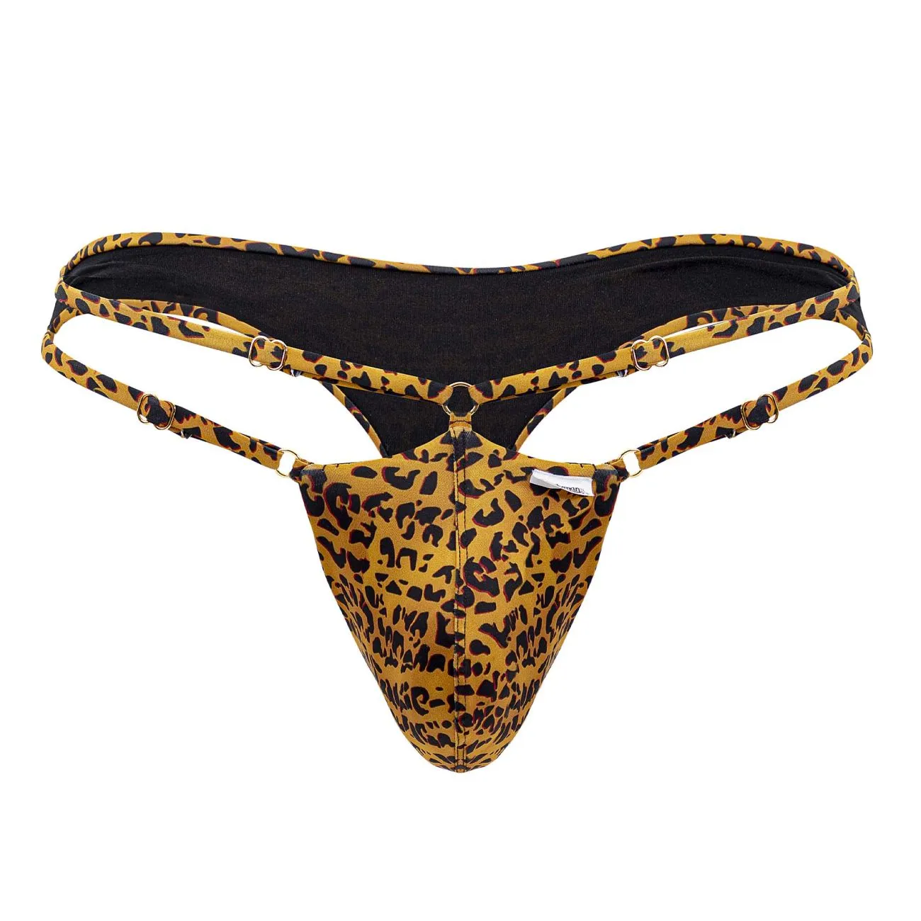Clothing_Candyman_Mens Underwear CandyMan 99712 Safari Thongs Color Leopard Print
