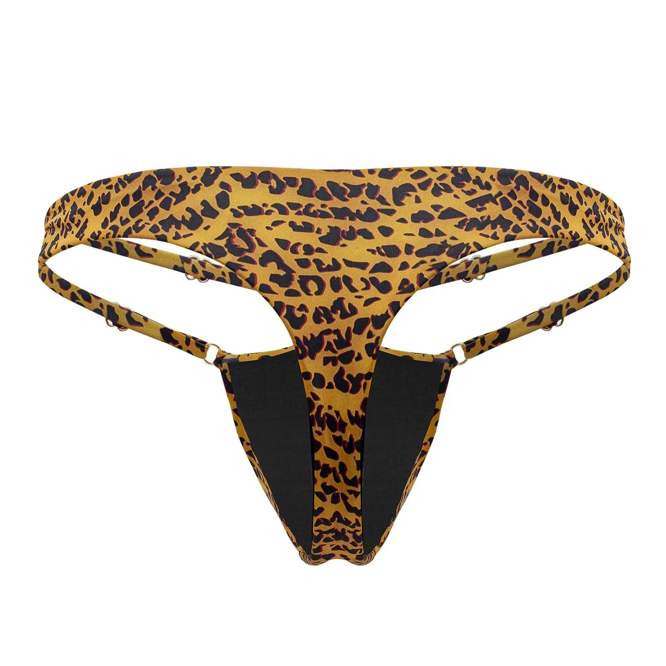 Clothing_Candyman_Mens Underwear CandyMan 99712 Safari Thongs Color Leopard Print