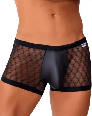 Clothing_Candyman_Mens Underwear Candyman 99750 Lace Trunks Black