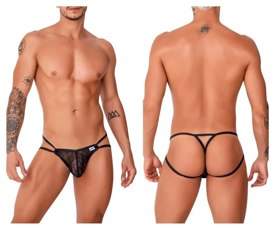 Clothing_Candyman_Mens Underwear CandyMan 99762 Jock G-String Color Black