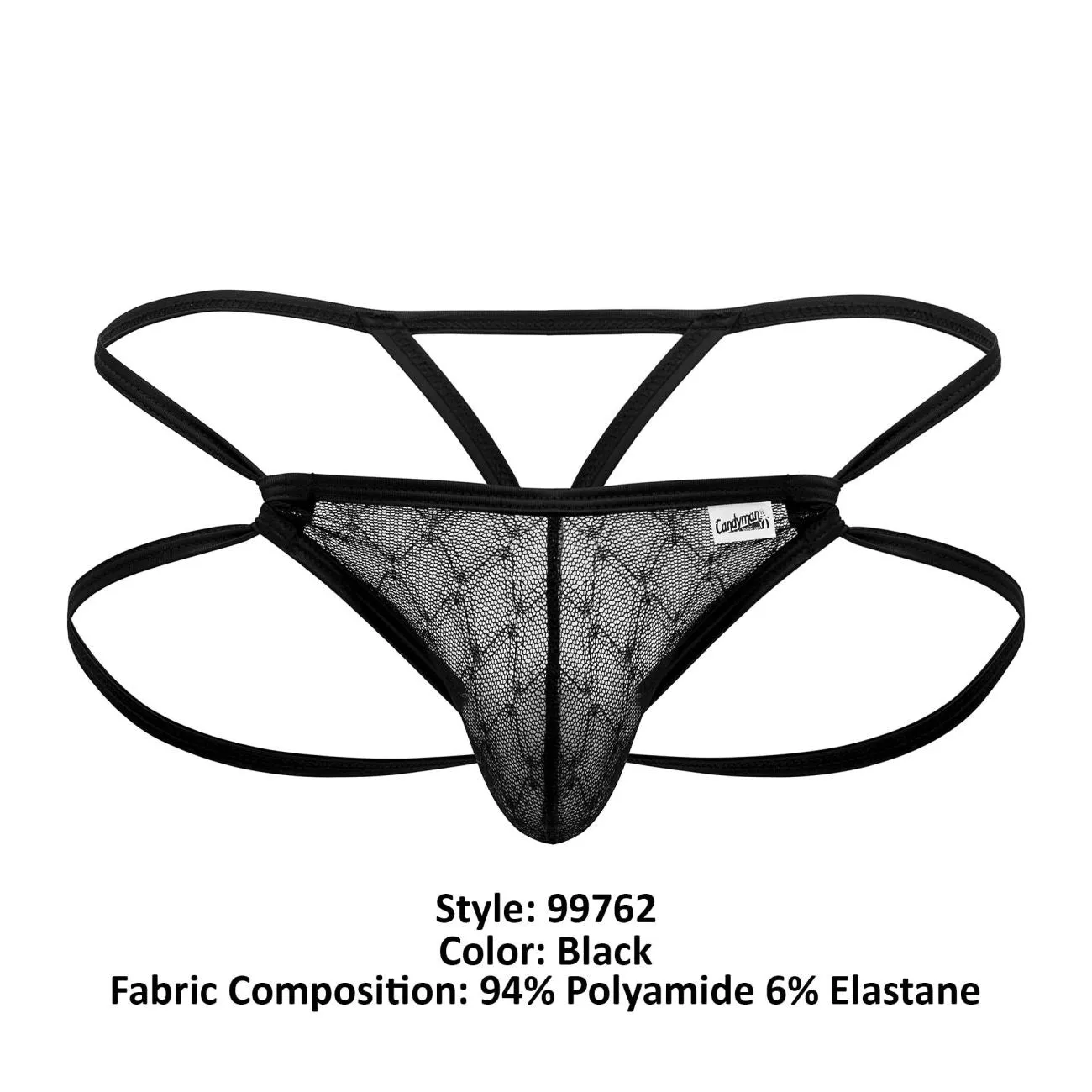 Clothing_Candyman_Mens Underwear CandyMan 99762 Jock G-String Color Black