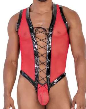 Clothing_Candyman_Mens Underwear Candyman 99774 Gladiator Bodysuit Red