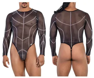 Clothing_Candyman_Mens Underwear CandyMan 99816 Mesh Bodysuit Color Black