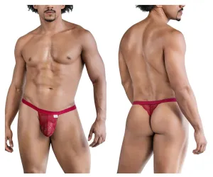 Clothing_Candyman_Mens Underwear CandyMan 99823 Lace Thongs Color Wine