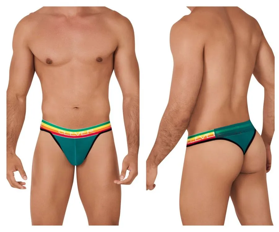 Clothing_Clever_Mens Underwear Clever 0606-1 Explore Thongs Color Green