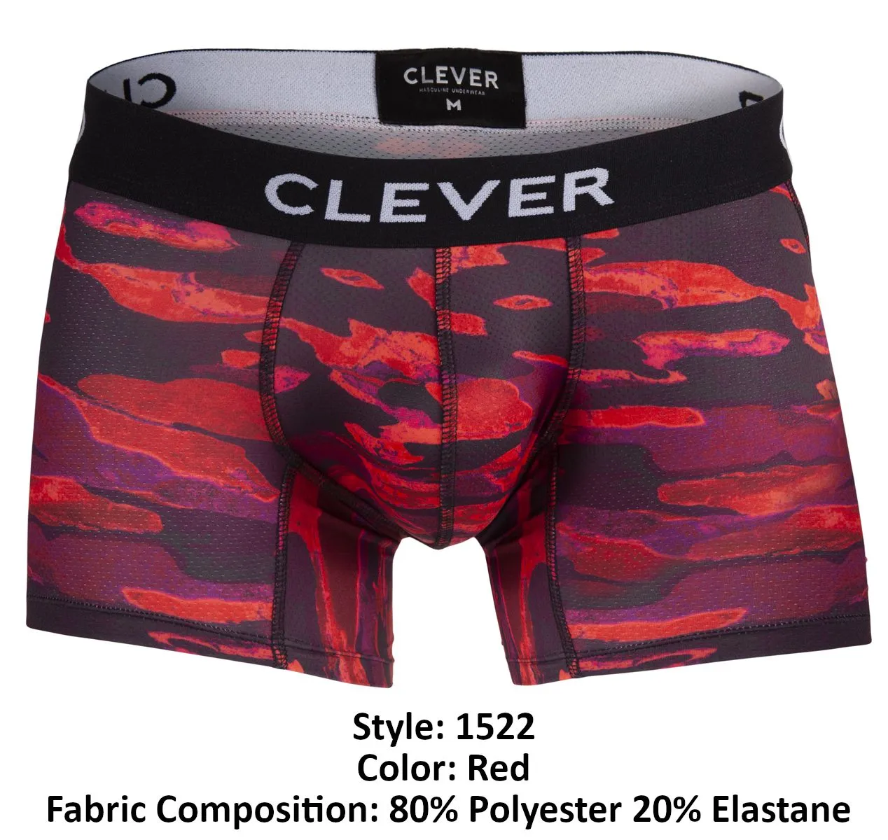 Clothing_Clever_Mens Underwear Clever 1522 Navigate Trunks Color Red