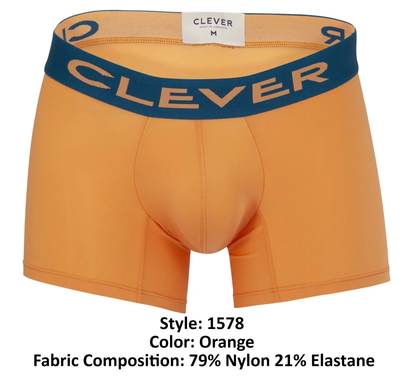 Clothing_Clever_Mens Underwear Clever 1578 Coque Boxer Briefs Color Orange