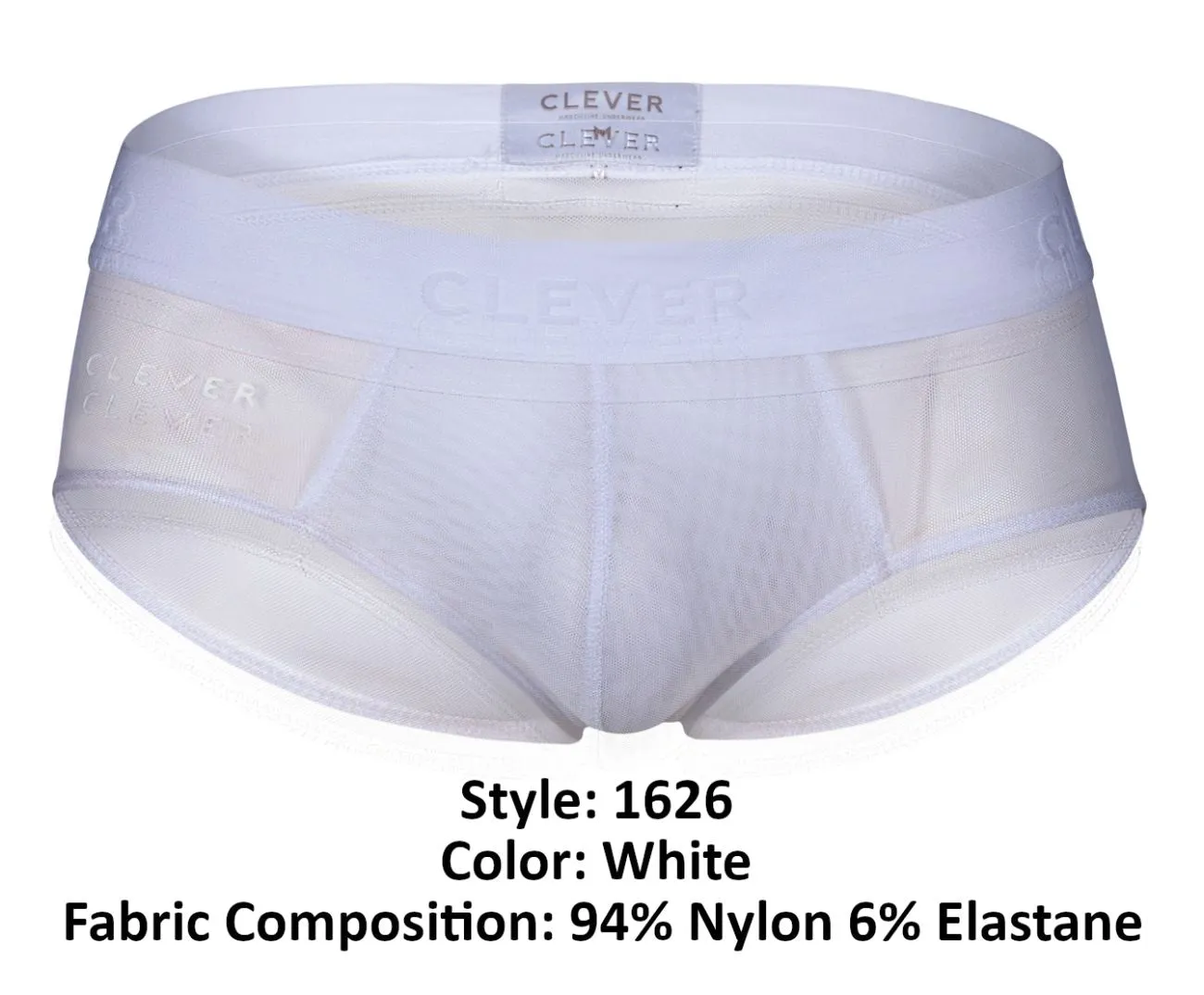 Clothing_Clever_Mens Underwear Clever 1626 Yin Yang Briefs Color White