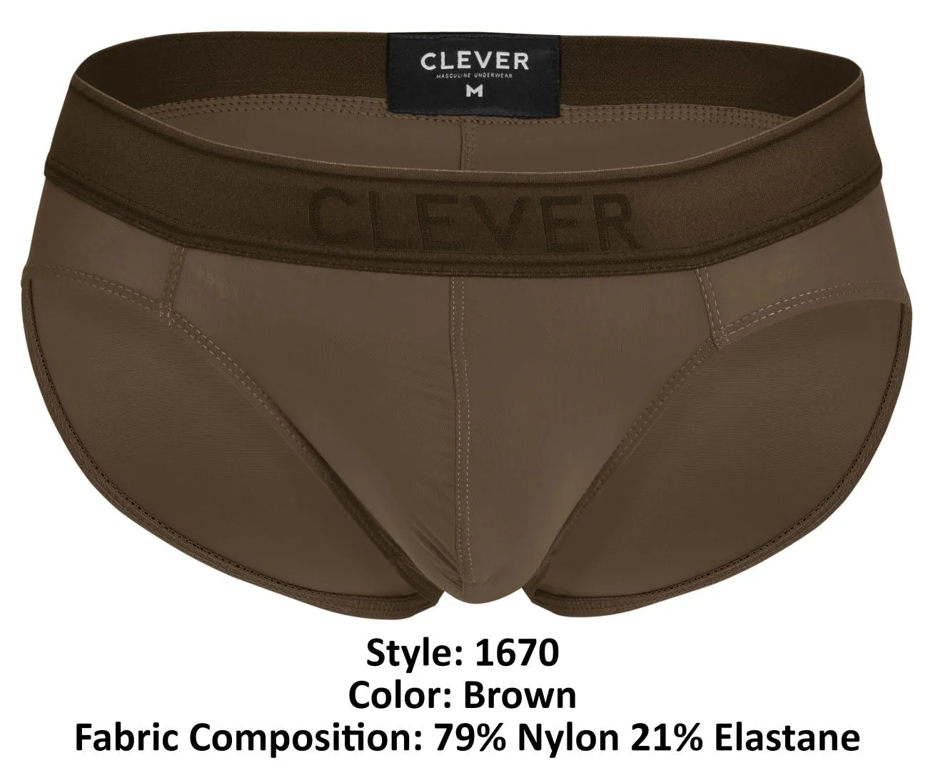 Clothing_Clever_Mens Underwear Clever 1670 Britanica Briefs Color Brown