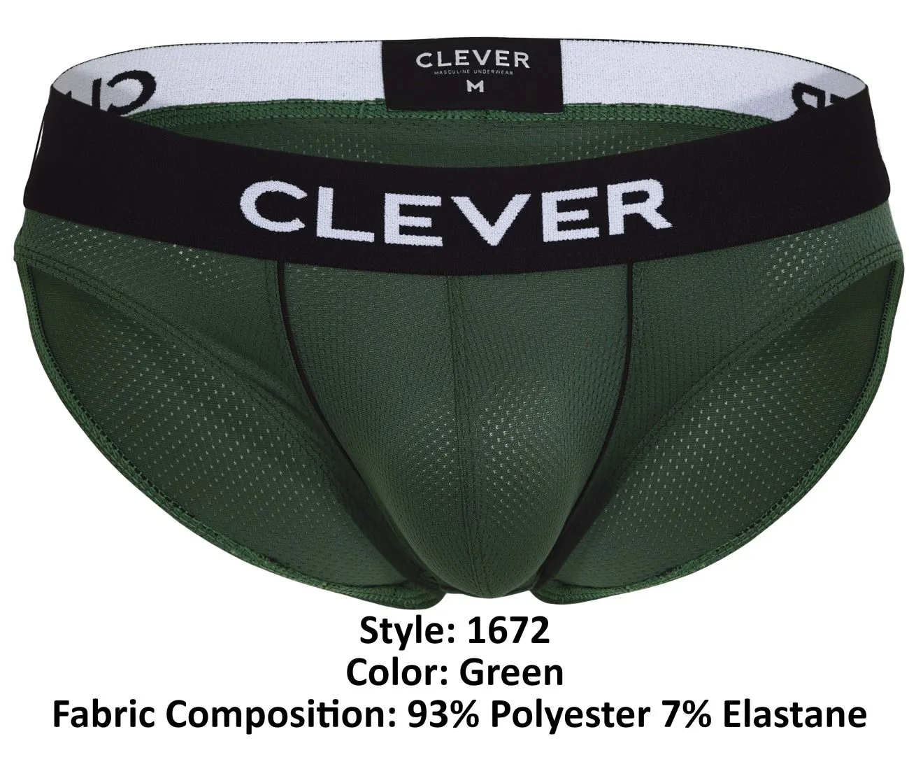 Clothing_Clever_Mens Underwear Clever 1672 Kalipso Briefs Color Green