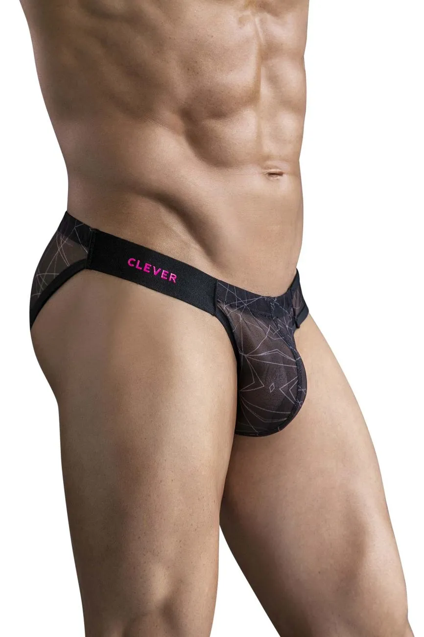 Clothing_Clever_Mens Underwear Clever 1747 Geometric Bikini Color Black