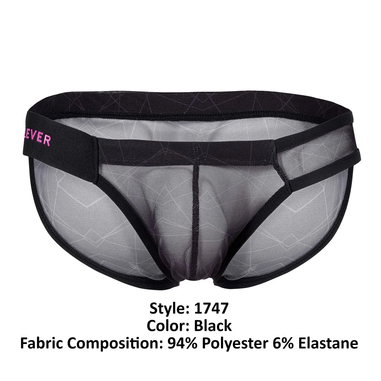 Clothing_Clever_Mens Underwear Clever 1747 Geometric Bikini Color Black