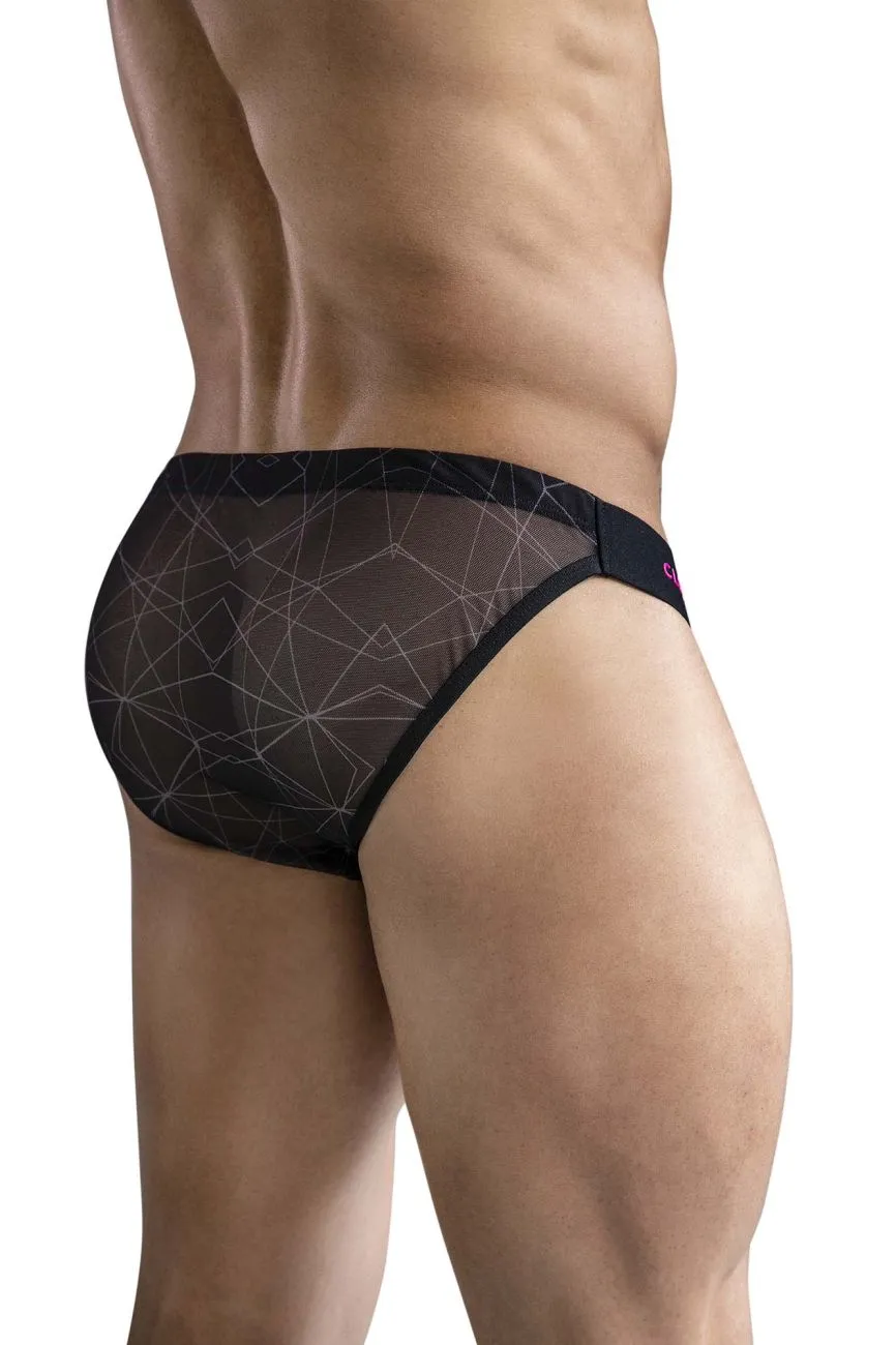 Clothing_Clever_Mens Underwear Clever 1747 Geometric Bikini Color Black