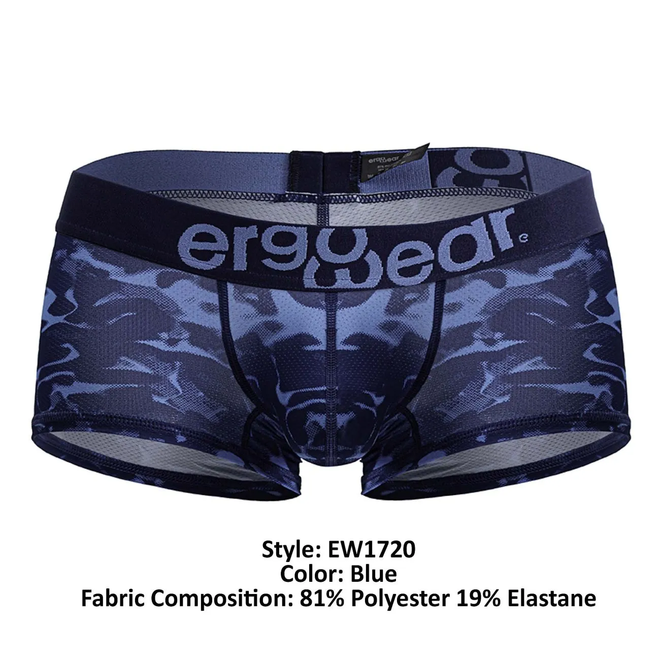 Clothing_Ergowear_Mens Underwear ErgoWear EW1720 MAX SE CAMO Trunks Color Blue