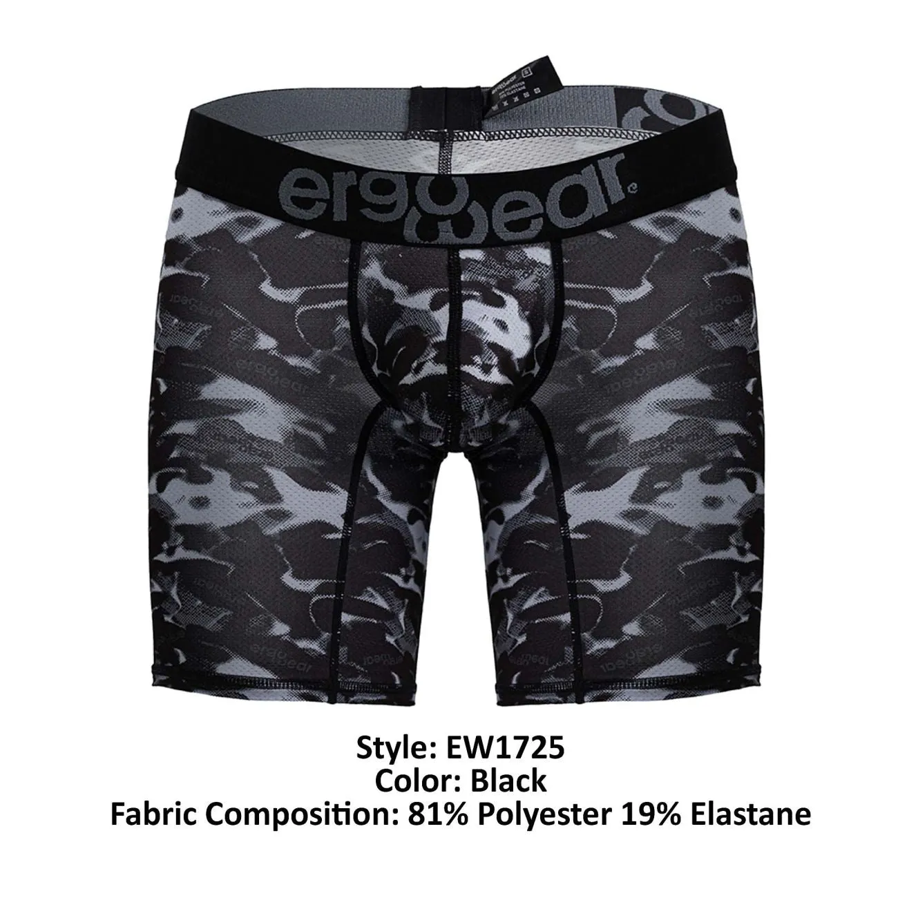 Clothing_Ergowear_Mens Underwear ErgoWear EW1725 MAX SE CAMO Boxer Briefs Color Black