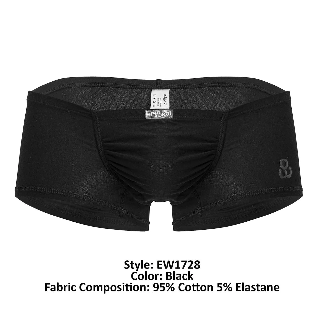 Clothing_Ergowear_Mens Underwear ErgoWear EW1728 FEEL GR8 Cotton Trunks Color Black