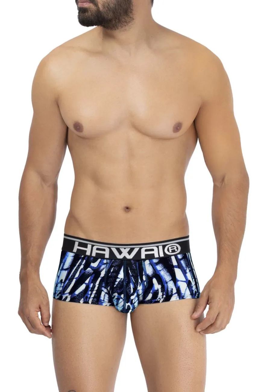 Clothing_Hawair_Mens Underwear HAWAI 42182 Printed Microfiber Briefs Color Dark Blue