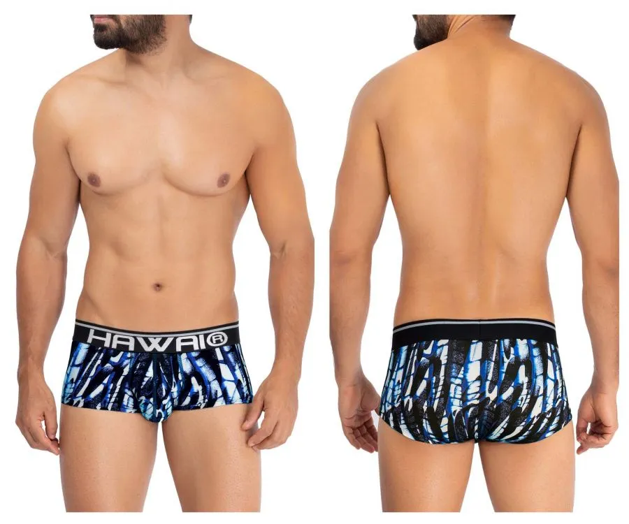 Clothing_Hawair_Mens Underwear HAWAI 42182 Printed Microfiber Briefs Color Dark Blue