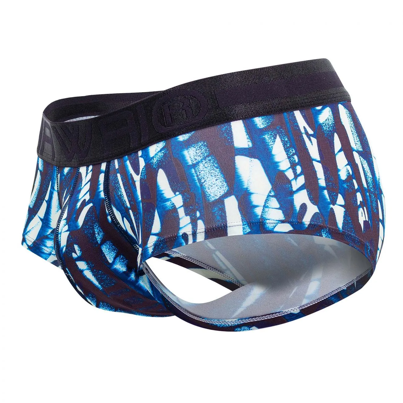 Clothing_Hawair_Mens Underwear HAWAI 42182 Printed Microfiber Briefs Color Dark Blue