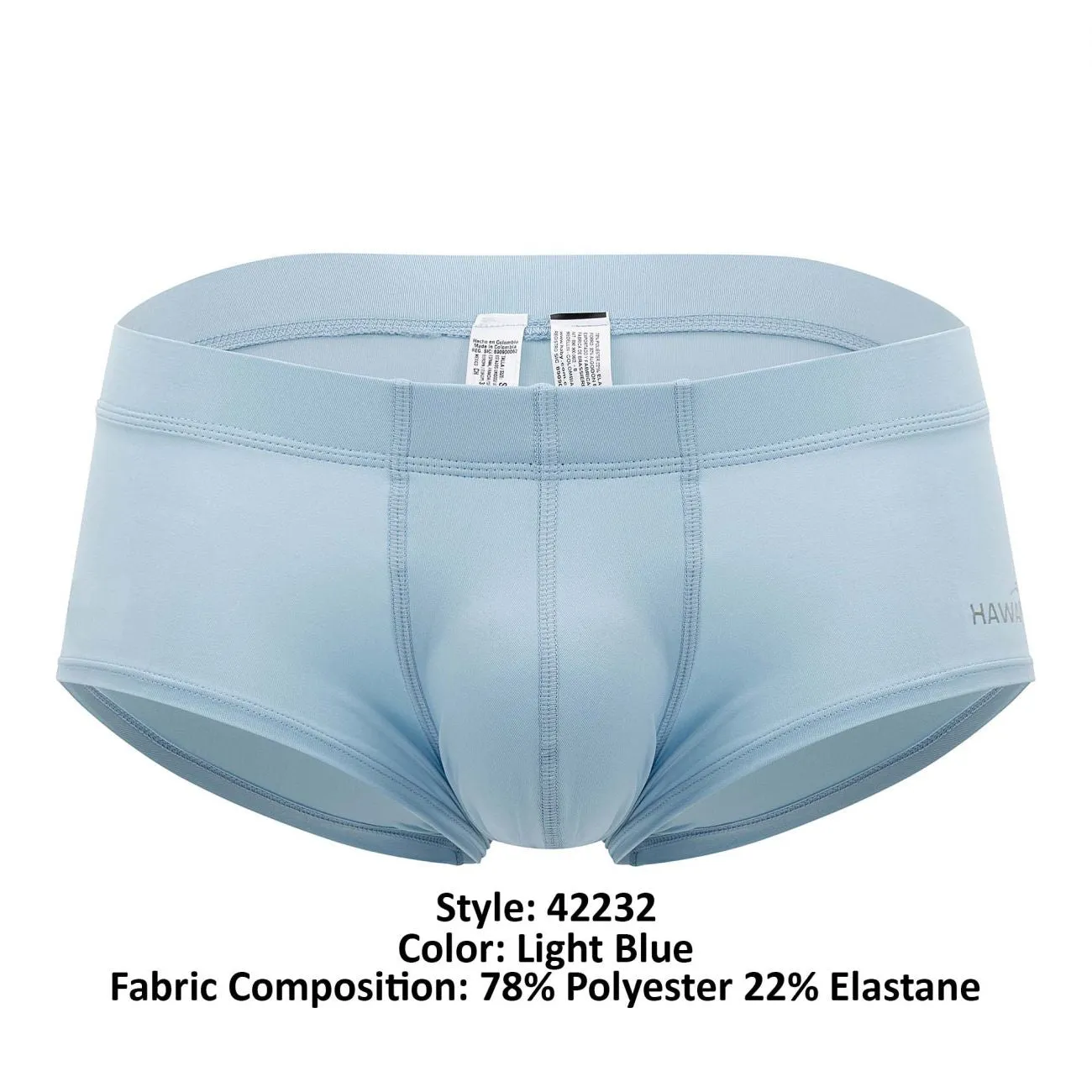 Clothing_Hawair_Mens Underwear HAWAI 42232 Microfiber Trunks Color Light Blue