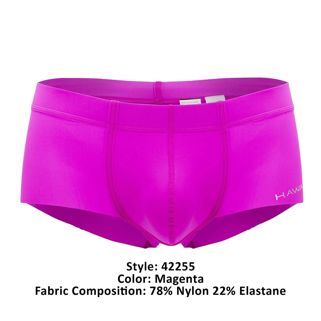 Clothing_Hawair_Mens Underwear HAWAI 42255 Microfiber Trunks Color Magenta