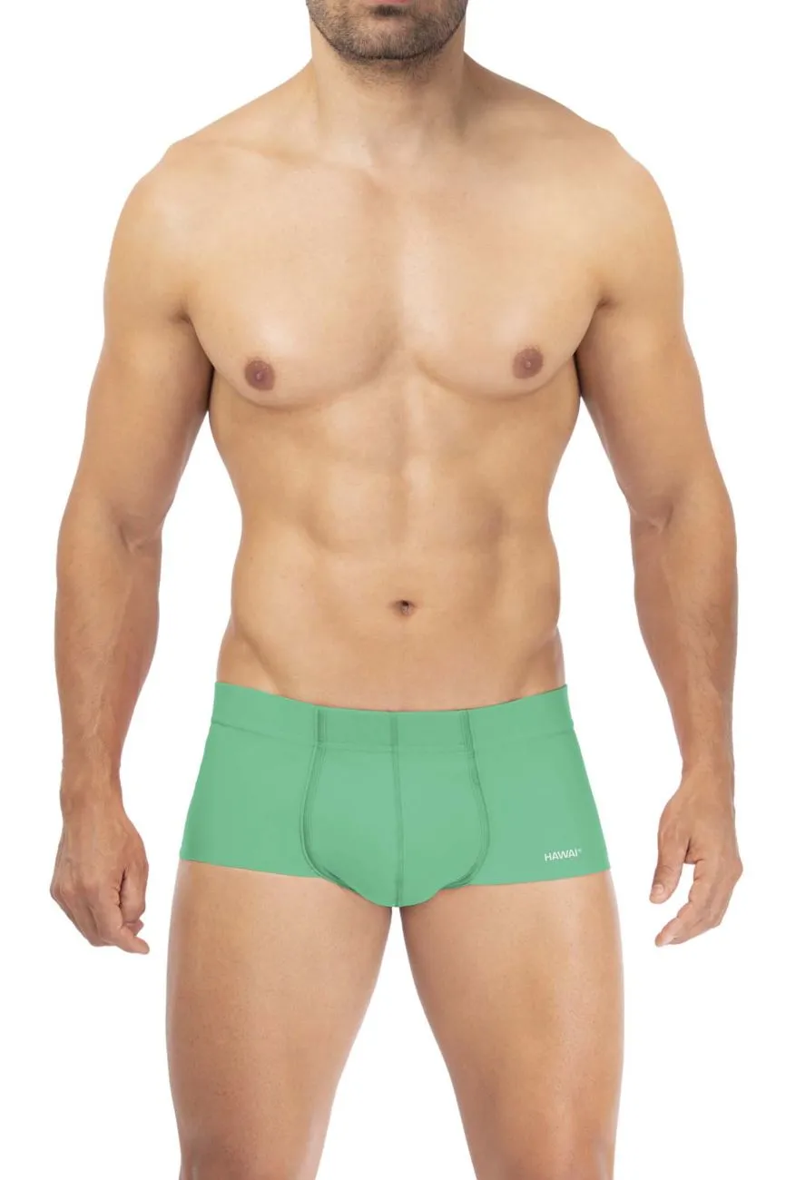 Clothing_Hawair_Mens Underwear HAWAI 42308 Microfiber Trunks Color Green