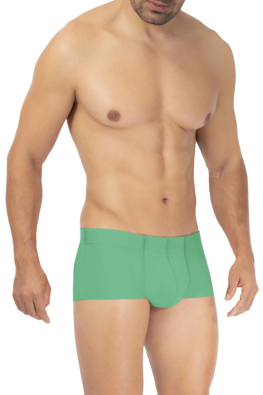 Clothing_Hawair_Mens Underwear HAWAI 42308 Microfiber Trunks Color Green