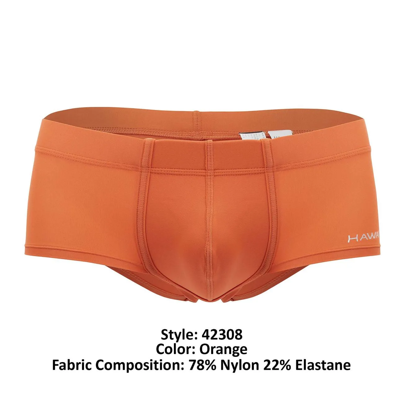 Clothing_Hawair_Mens Underwear HAWAI 42308 Microfiber Trunks Color Orange