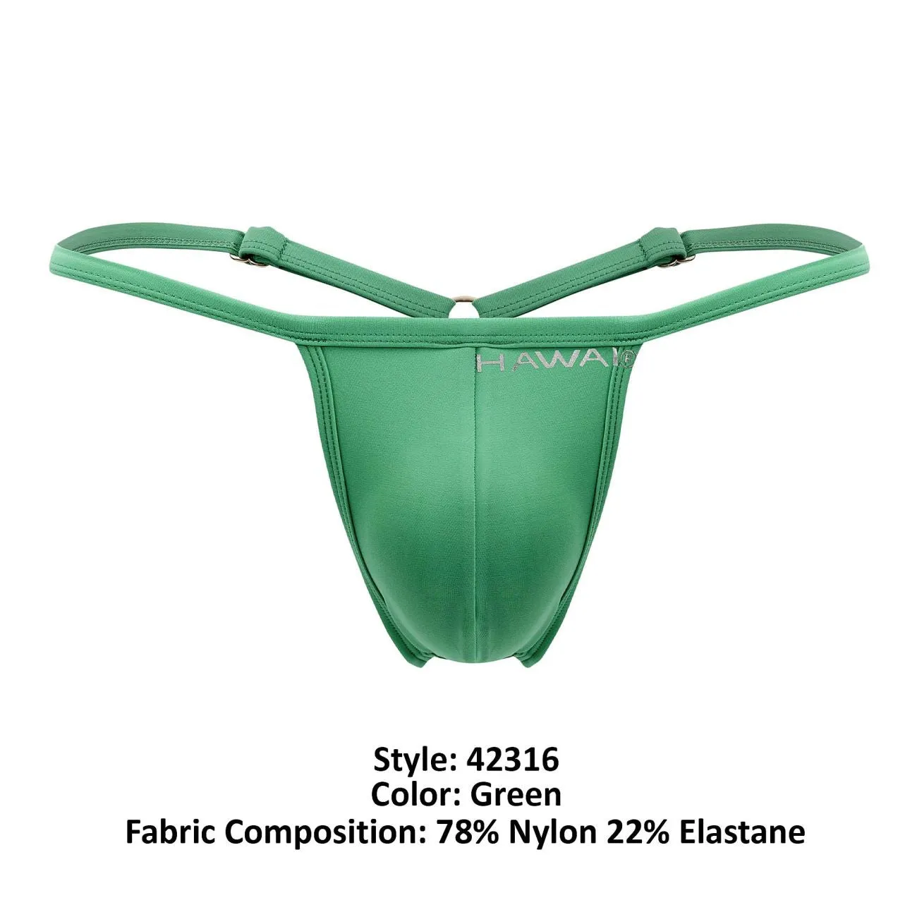 Clothing_Hawair_Mens Underwear HAWAI 42316 Microfiber G-String Color Green