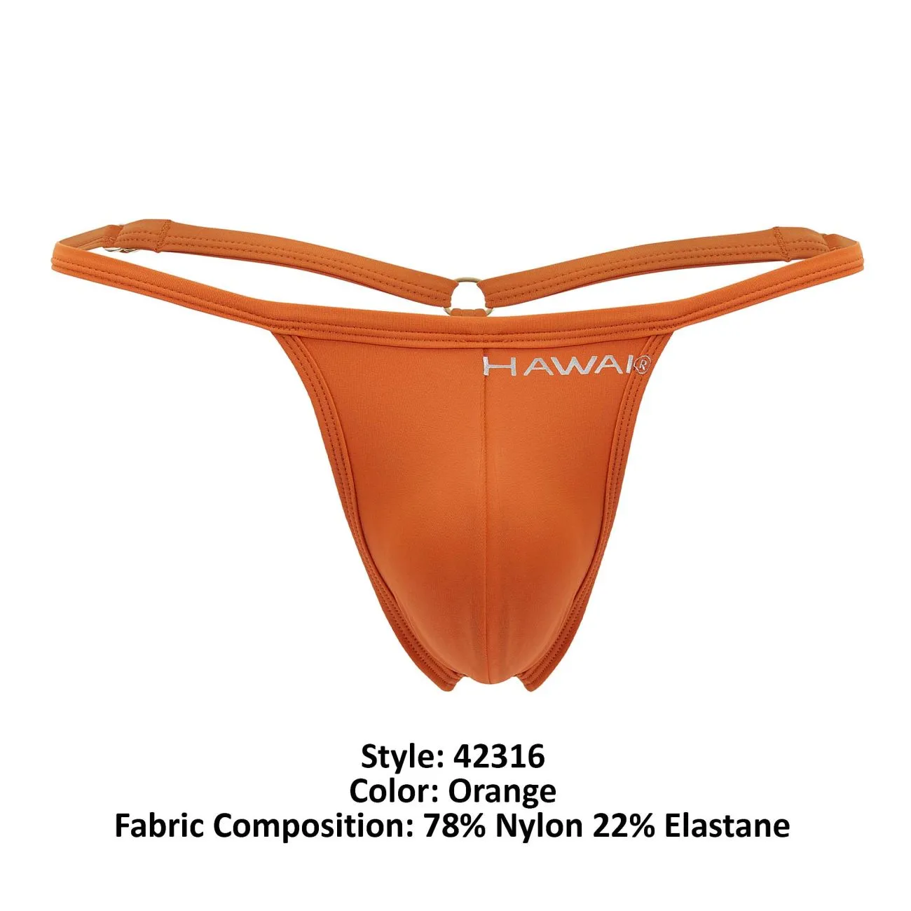 Clothing_Hawair_Mens Underwear HAWAI 42316 Microfiber G-String Color Orange
