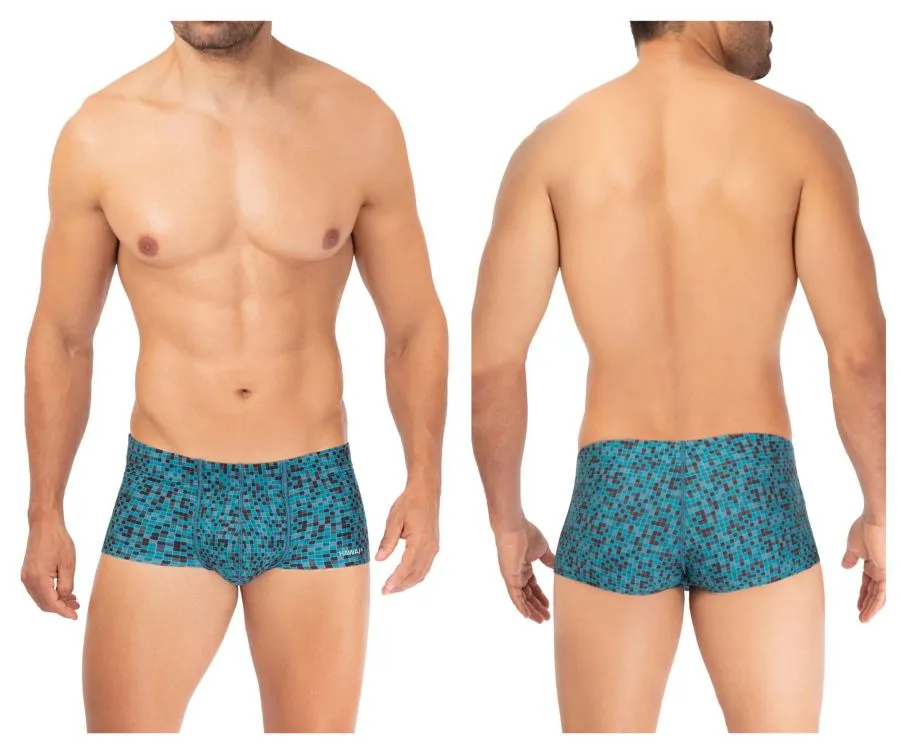 Clothing_Hawair_Mens Underwear HAWAI 42321 Microfiber Trunks Color Green