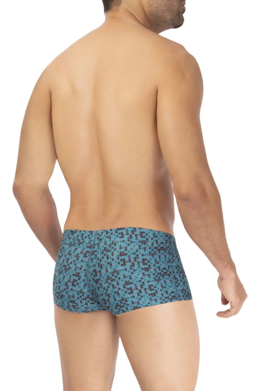 Clothing_Hawair_Mens Underwear HAWAI 42321 Microfiber Trunks Color Green