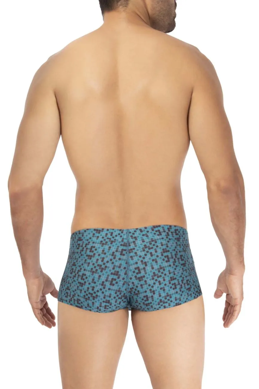 Clothing_Hawair_Mens Underwear HAWAI 42321 Microfiber Trunks Color Green