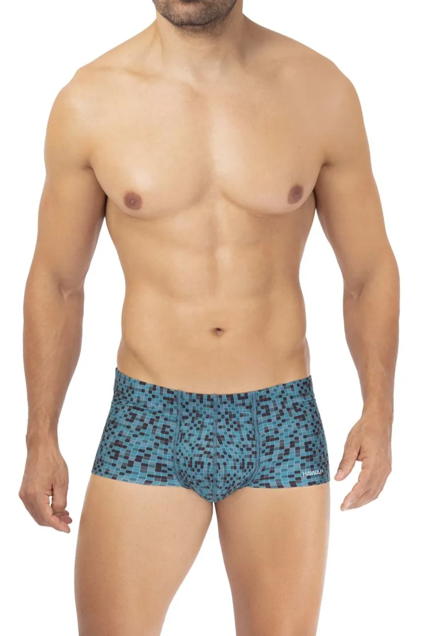 Clothing_Hawair_Mens Underwear HAWAI 42321 Microfiber Trunks Color Green