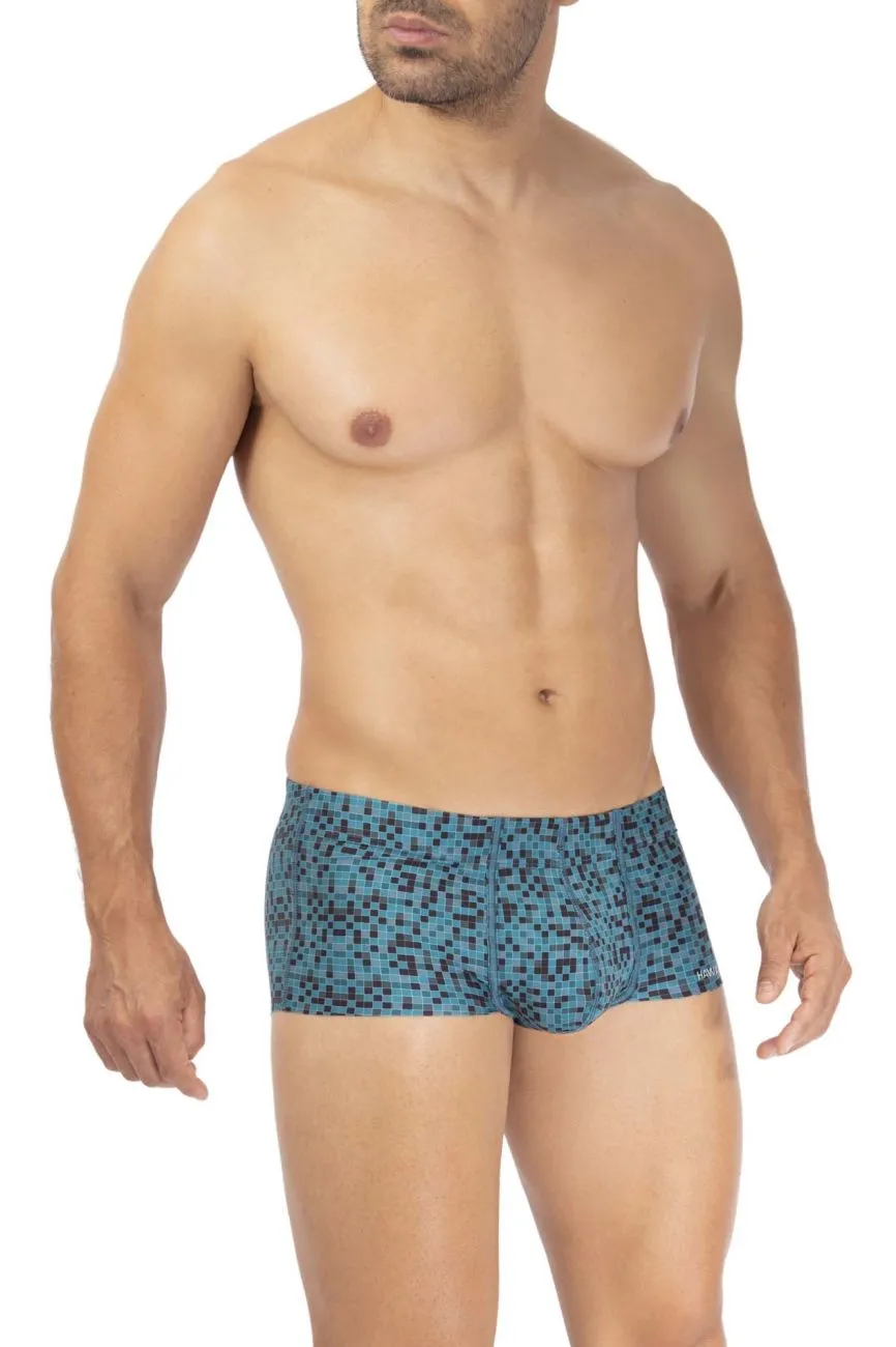 Clothing_Hawair_Mens Underwear HAWAI 42321 Microfiber Trunks Color Green