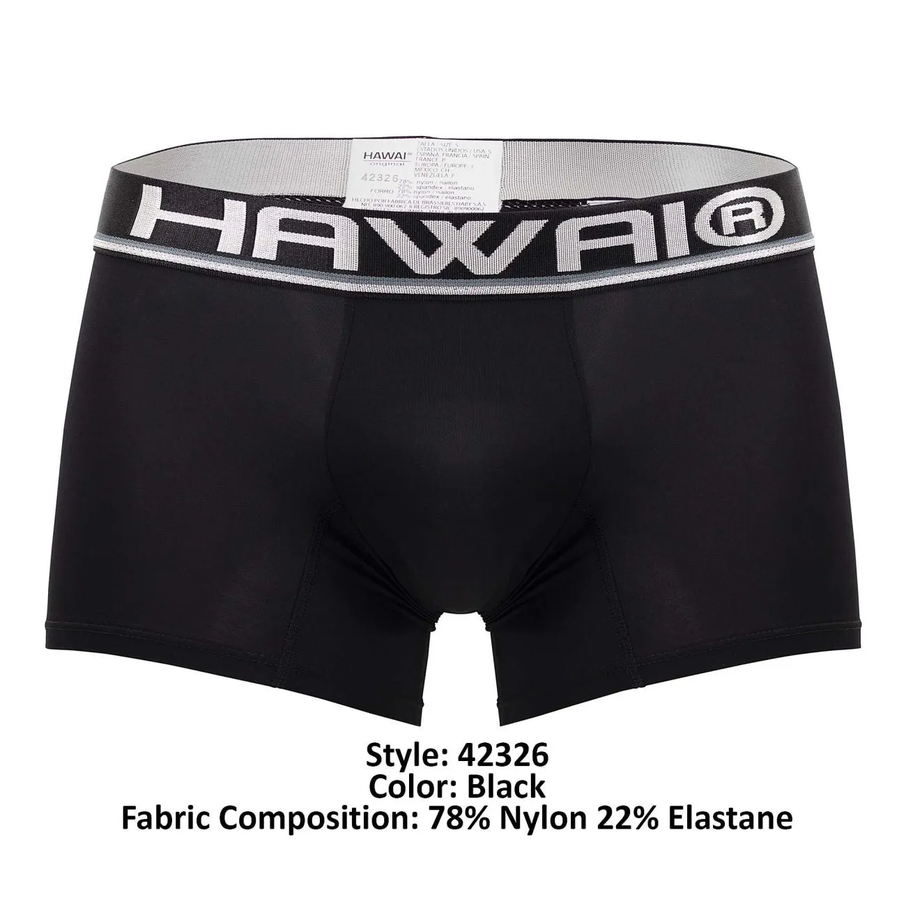 Clothing_Hawair_Mens Underwear HAWAI 42326 Microfiber Boxer Briefs Color Black