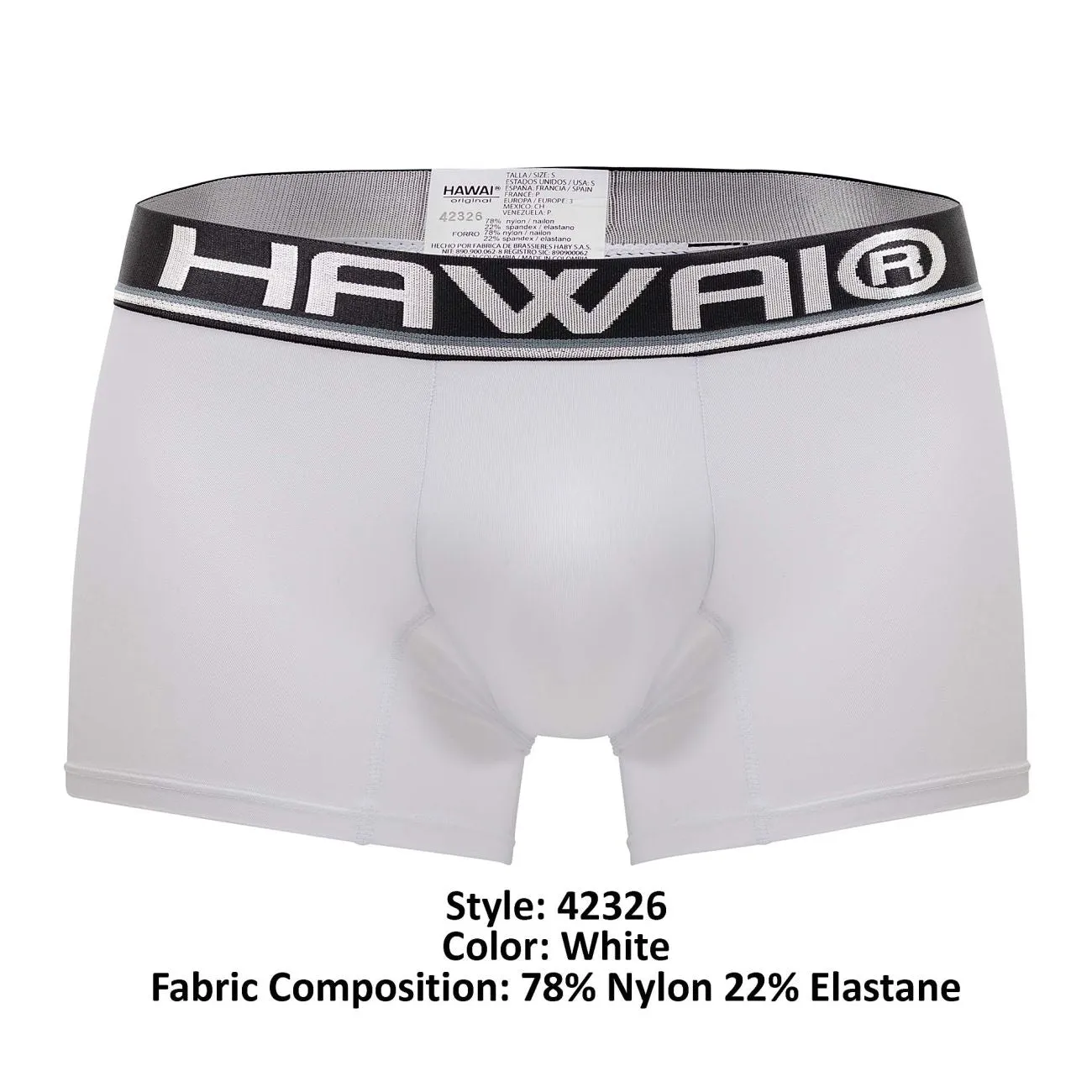 Clothing_Hawair_Mens Underwear HAWAI 42326 Microfiber Boxer Briefs Color White